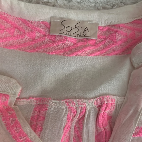 Pink and Cream Women's Dress - Picture 5 of 5